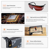 Laser Engraver Machine, P1 S Pro 10W(10000mW) Cutting Machine 380x370mm Large Area, WiFi Control, Engraves Wood Acrylic Leather Glass Metal for DIY, Crafts & for Small Business ACMER