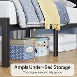 ChicZhiNest Twin Size Bed Frame with 2 Tier Upholstered Storage Headboard and Under Bed Storage,Platform Bedframe with LED Lights and Charging Station, No Box Spring Needed,Easy Assembly,Grey ChicZhiNest