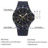 BEWELL Wood Watches for Men, Vintage Mens Wrist Watches with Calendar Luminous Hands Wooden Strap (Black Sandalwood) BEWELL