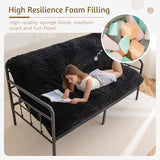 YOSHOOT 6 Inches Futon Mattress Full Size, Thick Futons Sofa Bed Couch, Floor Mattress for Adults, Shredded Foam Filling(Frame Not Included), Medium Firm YOSHOOT