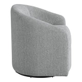 OSP Home Furnishings Bella Coastal Upholstered Barrel Swivel Chair, Dove Grey OSP Home Furnishings