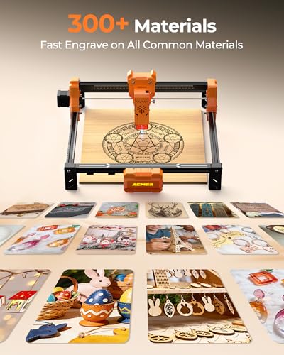 ACMER S2 Laser Engraver Machine for Beginners, 7W Laser Cutter Engraver for Tumbler, Wood & Acrylic, 300x300mm Working Area, 0.01mm Precision, 10000mm/min for DIY, Gifts & Small Business ACMER
