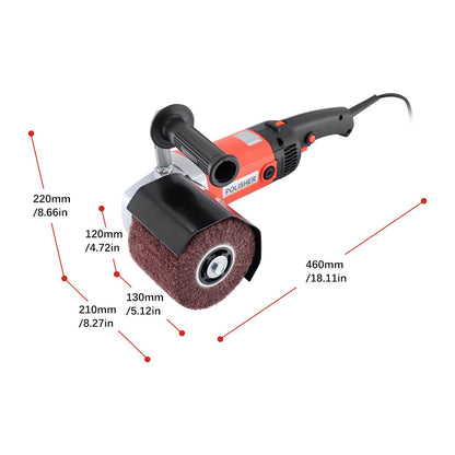 BriSunshine Surface Conditioning Tool 1400W, Electric Burnishing Tool Machine, 8 Variable Speed Wheel Sander Polisher for Wood Metal Stainless Steel with 1 Wheel, Lock Switch (UL Certified) - WoodArtSupply