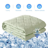EVOLIVE Elastane Diamind Quilted All Season Light Weight Single Reversible Cooling Quilt/Comforter (Green, Twin) EVOLIVE