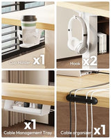 SANODESK Electric Standing Desk 79 x 32 Inches Height Adjustable Stand Up w/6-Button Controller Ergonomic Computer Desk with Splice Board for Home Office, White Frame + White Tabletop SANODESK