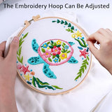 Nuberlic Canvas Tote Bag Embroidery Kit for Beginners Adults -Cross Stitch Kits Needlepoint with Sea Turtles Pattern Bag Reusable Eco-Friendly Shopping Bag