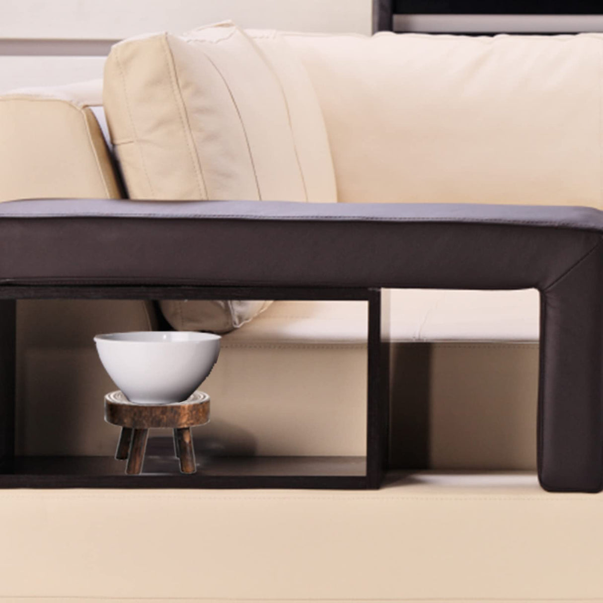 TOPZEA Set of 2 Mini Wooden Stool Display Stand, Wood Riser for Bonsai, Flower Pot, Small Potted Plant Stands Round Rustic Planter Stools Pedestal Risers for Garden, Patio, Home TOPZEA