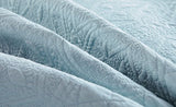 Calla Angel Sage Garden Luxury Pure Cotton Quilt, King, Light Aqua Calla Angel
