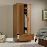 Sauder 411802 HomePlus Wardrobe/Storage Cabinet, L: 28.98" x W: 20.95" x H: 71.18", Sienna Oak finish Sauder