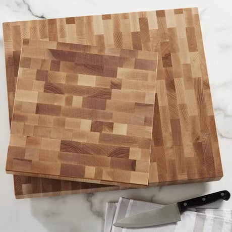 Personalization Universe Laurel Wreath Personalized Butcher Block Cutting Board, Custom Engraved Wood Cutting Board for Kitchen, Wedding Gift, Housewarming 12x12x1.25" - Made in USA Personalization Universe