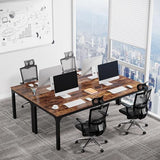 Tribesigns 6.5 FT Conference Room Table, 78.74" W x 27.56" D Large Office Conference Table, Modern Seminar Meeting Table for Boardroom. (Only Table) (Rustic Brown) Tribesigns