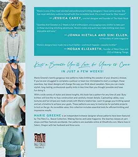 Seamless Knit Sweaters in 2 Weeks: 20 Patterns for Flawless Cardigans, Pullovers, Tees and More Page Street Publishing