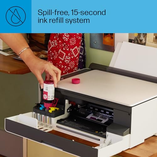 HP Smart Tank 5103 Wireless All-in-One Ink Tank Printer with 2 Years of Ink and 100sheets of Photo Paper Included, Print, scan, Copy, Best-for-Home, Refillable Ink Tank(5D1B2A)