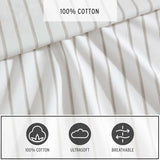 Eddie Bauer - Queen Sheet Set, Cotton Percale Bedding Set, Super Soft and Bedding Set, Oeko-Tex Certified (Essential Stripe Beige, Queen) Eddie Bauer