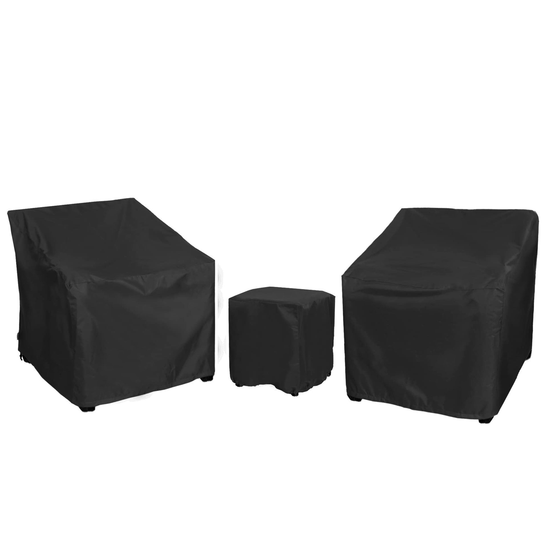 Baner Garden Patio Furniture Covers,Outdoor Furniture Cover Waterproof,Patio Furniture Set Covers for 3 Piece Outdoor Bistro,Patio Sofa Covers Set for 2 Chairs and Coffee Table,Black - WoodArtSupply