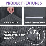 ZNSAYOTX Super Stretch Couch Cover (72"-92") Universal Sofa Covers with Elastic Bottom, Dog Cat Pets Friendly Washable Furniture Protector Fitted Sofa Slipcovers Stay in Place (Dark Grey, Sofa) ZNSAYOTX