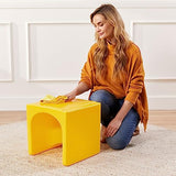 ECR4Kids Tri-Me 3-In-1 Cube Chair, Kids Furniture, Yellow ECR4Kids
