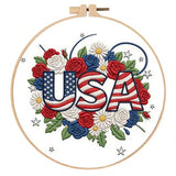 Embroidery Kit for Beginners & Adults Starter Kit, Cross Stitch Kits,DIY Hand Embroidery Needlepoint Set with Hoop, Pre-Printed Fabric, Threads and Instructions (USA)