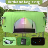 Gardenature 14FT Trampoline Tent for Kids(Tent Only),Fit for 8 Curved Poles Round Trampoline, Trampolien Shade Cover, Trampolien Accessories,Anti-Tear, Green Gardenature