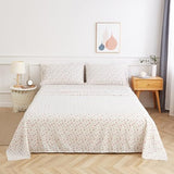 Twin Bed Sheet Set 3PC Printed Red Cute Flower Sheet Pattern Cooling Brushed Microfiber Deep Pocket Floral Sheets Set Luxury, Soft, Breathable, Hypoallergenic, Wrinkle Free Single Bedding for Kids KACEMOO