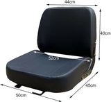 MECUTP Universal Forklift Seat with Adjustable Slide Track and Tool Bag, Tractor Seat Skid Loader Seat Suspension Seat for Excavator Skid Loader Backhoe Dozer Telehandler MECCTP