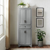 Crosley Furniture Tara Pantry, Distressed Gray Crosley Furniture