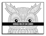 Adorable Owls: An Adult Coloring Book with Cute Owl Portraits, Fun Owl Designs, and Relaxing Mandala Patterns Majosta