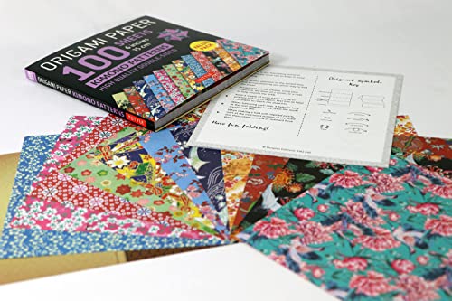 Origami Paper 100 sheets Kimono Patterns 6" (15 cm): Double-Sided Origami Sheets Printed with 12 Different Patterns (Instructions for 6 Projects Included) - WoodArtSupply