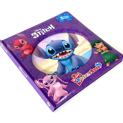 Disney Stitch My First Puzzle Book - Jigsaw Puzzles for kids, 10-page board book, 5 puzzles to enjoy