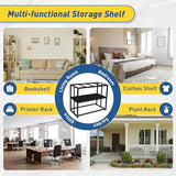 PrimeZone 40 Gallon Fish Tank Stand - All Metal Heavy Duty Aquarium Stand for Accessories Storage, 2 Tier 36.6" L x 18.5" W x 30.5" H Reptile Turtle Terrarium Stand, 880LBS Capacity, Black PrimeZone