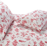 Elegant Comfort Luxury Soft Bed Sheets Holiday Pattern 1500 Premium Hotel Quality Microfiber-Softness Wrinkle and Fade Resistant (6-Piece) Bedding Set, Full, Cardinal Elegant Comfort