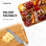 FARBERWARE Build-a-Board Cutting Board with Compartments and Clear Locking Lid for Charcuterie, Snacks, and More-Make it. Take it. Enjoy it, 11x14 Inch, Bamboo Farberware
