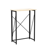 Folding Laptop Computer Desk, Standing Desk, 31in Small Desk for Sitting or Standing, No Need to Assembly, Suitable for Home, Office, Writing (Wood Board Color) Ytaoka