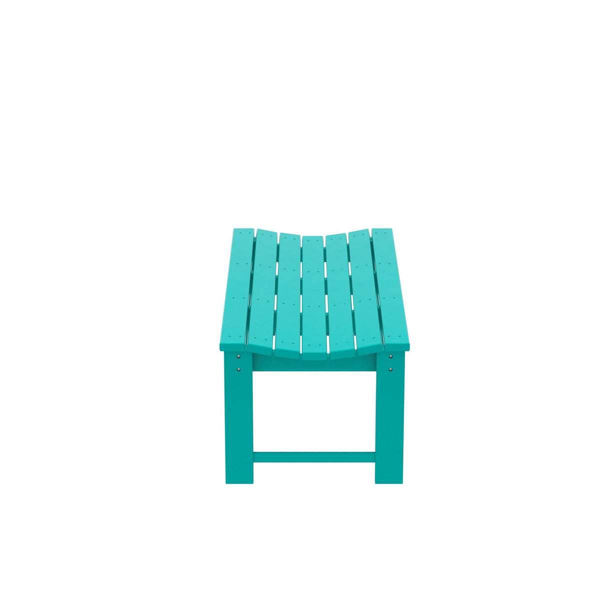 WO Home Furniture 48" Modern Backless Bench, HDPE Plastic, Turquoise WO WESTIN OUTDOOR