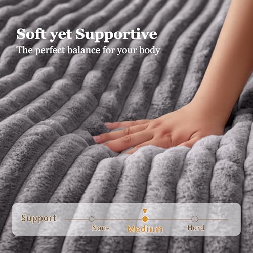 YOSHOOT 8 Inches Futon Mattress, Thick Futons Sofa Bed Couch, Floor Mattress for Adults, Shredded Foam Filling(Frame Not Included), Medium Firm, Full Size YOSHOOT