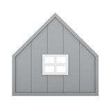 Bellemave Full Size Montessori House Bed with Slatted Railings in Grey Bellemave