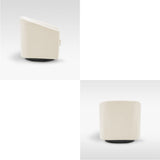 eLuxurySupply Swivel Accent Chair - Traditional Barrel Upholstered Armchair with Swivel Base - Premium High Density Foam Cushion for Supreme Comfort - No Assembly - Cream Velvet eLuxurySupply