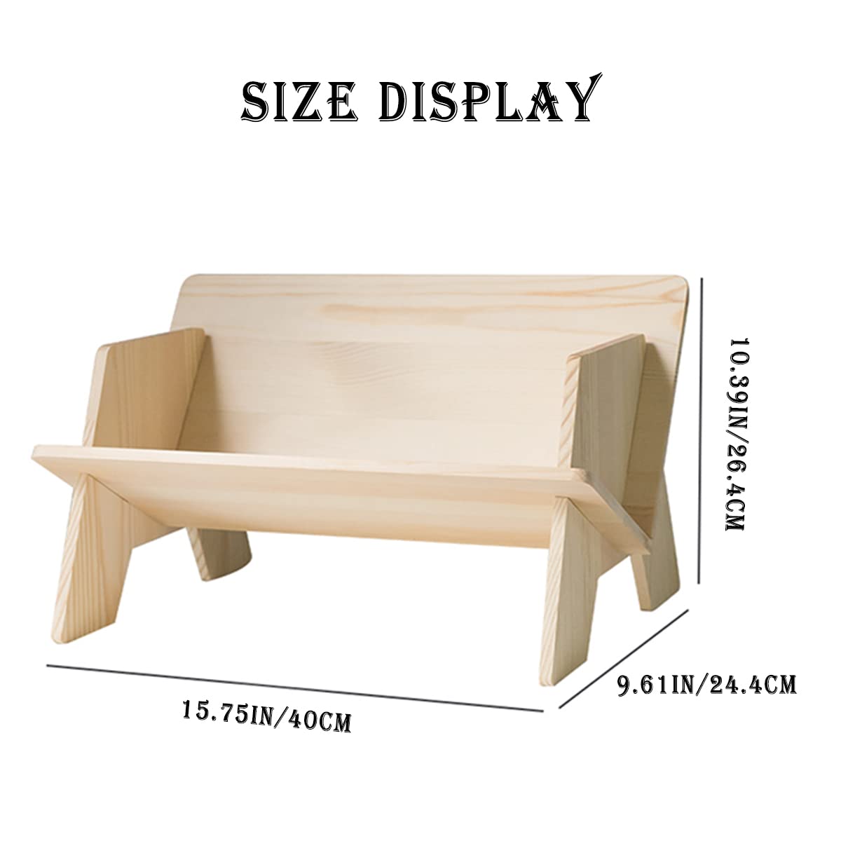 Fox Claw Wood Bookcase in Living Room/Home/Office, Desktop Book Shelf Organizer Bookshelves Storage Rack for CDs/Magazine/Books Display (Style V) Fox Claw