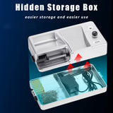 Electric Cigarette Injector Machine Rechargeable Cigarette Rolling Maker Infrared Sensing Portable Tobacco Injector Household Automatic Rolling Machine 6.5mm Tube (Silver) Malisseladi