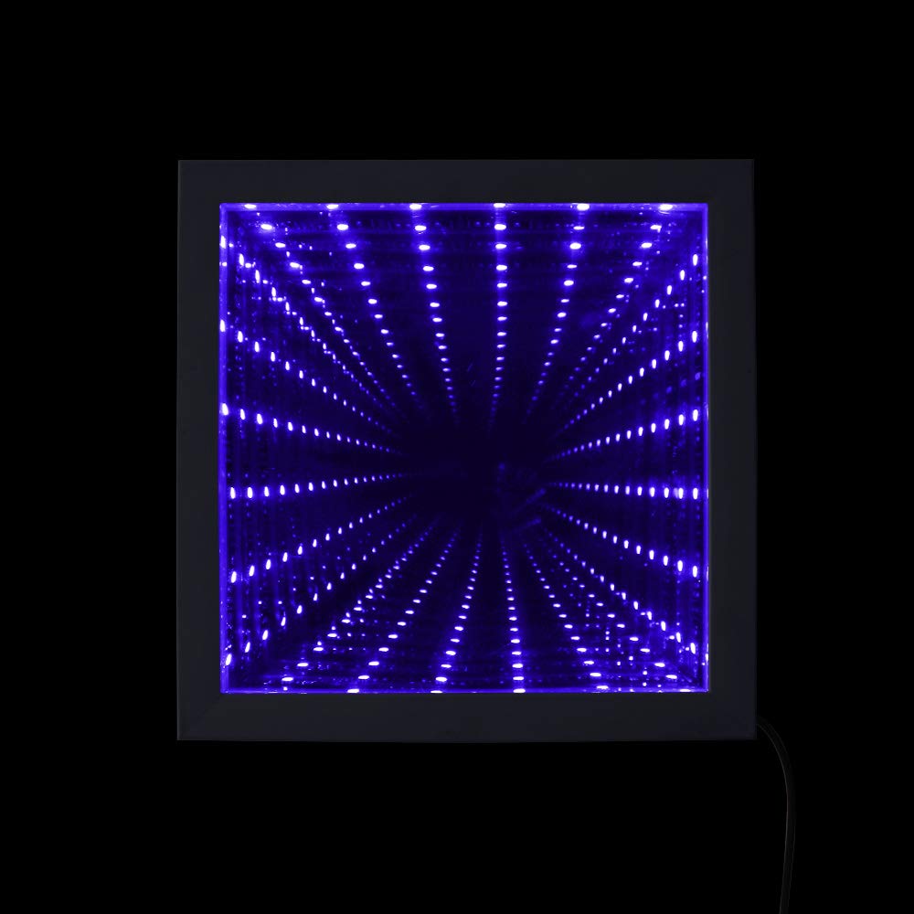 The Geeky Days LED Infinity Wall Mirror Frame with Multi Color Changing Light (38x38cm) The Geeky Days