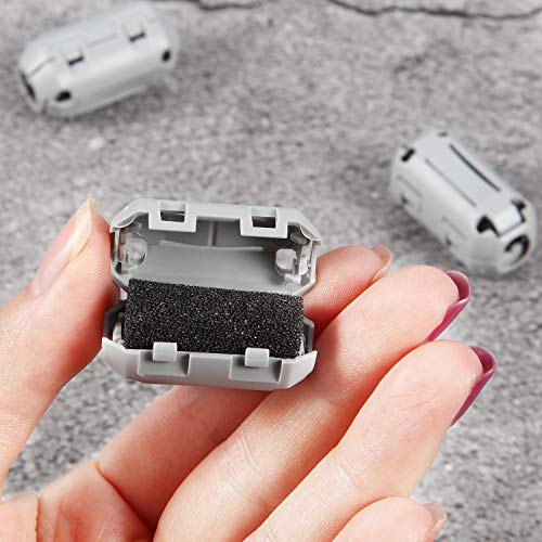 6 Pieces 3D Printer 1.75 Filament Filters, Filament Cleaner Filter Cleaner Blocks Flame Resistant Rubber Foam Wiped Off Debris for PLA ABS PETG or Other Printing Filaments, Gray Outus