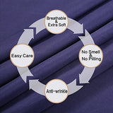 Best Season Bed Sheet Set - 1 Flat Sheet,1 Fitted Sheet and 1 Pillow Cases, Extra Soft Luxury Bedding Set,Deep Pockets,Wrinkle,Fade Resistant - Hypoallergenic- 3 Piece (Twin, Blue) Best Season