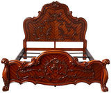 Acme Dresden Wooden King Panel Bed in Cherry Oak ACME Furniture