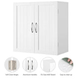 Yaheetech Bathroom Wall Cabinet, Kitchen Storage Cupboard Cabinet with 2 Doors, Wall Mount Storage Cabinet for Bathroom, Kitchen, Living Room, White Yaheetech