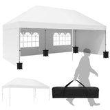Eachbid 10' x 20' Pop Up Canopy Gazebo Commercial Tent with 4 Removable Sidewalls, Large Party Tent, Event Shelter Gazebo Canopy with 4 Sandbags, Stakes X12, for Patio Party Weddings Picnic (White) Eachbid