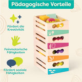 B. toys- Little Foodie Groups- Pretend Play Wooden Play Food – Food Group Crates – 24 Play Kitchen Accessories – Educational Toys for Kids – 3 Years + B. toys