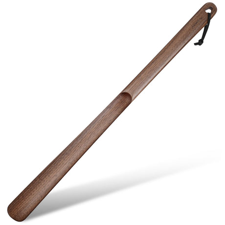 muso wood Wooden Shoe Horn, Walnut Shoe Horn Long Handle for Seniors, 23.6 Inches Shoehorn for Seniors and Pregnant Women muso wood