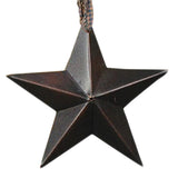 CWI Gifts Metal Barn Star - 5" Galvanized Hanging Star - Farmhouse Wall Decor - Black - 1 CWI Gifts