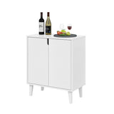 Panana White Coffee Bar Cabinet, Farmhouse Kitchen Sideboard Buffet Storage Cabinet White Accent Sideboard Buffet Cabinet for Kitchen, Dining Room, Living Room, Hallway Panana