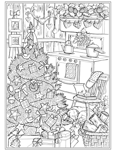 Creative Haven Country Christmas Coloring Book (Adult Coloring Books: Christmas) Dover Publications